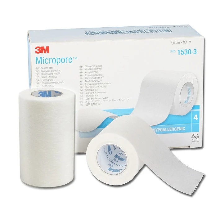 Cerotto in TNT 3M MICROPORE cm 7,6 x mt. 9,14 - 1530-3 (conf. 4 pz.)