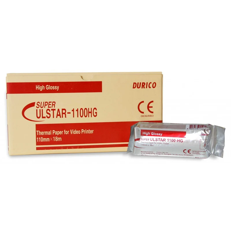 Carta ecografia DURICO compatibile SONY UPP-110HG e MITSUBISHI K91HG/KP91HG (conf. 5 rotoli)
