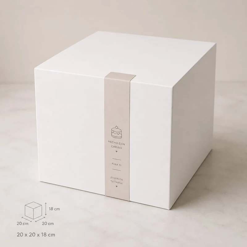 Caja Pastelería Alta 20x20x18cm