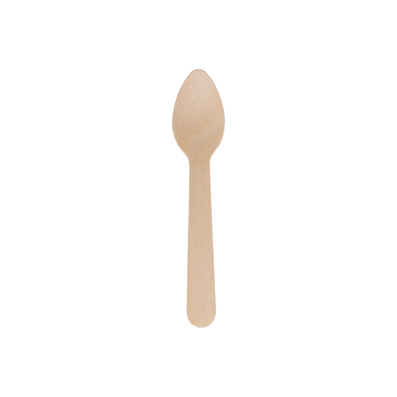 Cucharita Postre Madera 11 cm