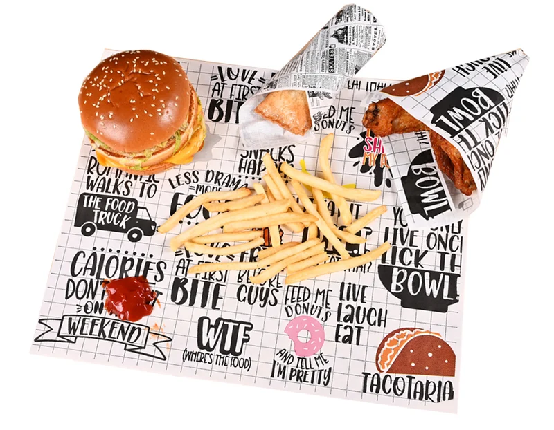 Papel Antigrasa Fast Food 28x34cm (500 unid/pack)