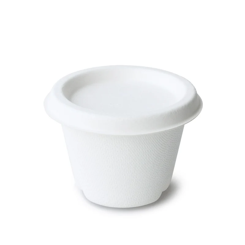 Tarrina Salsera Caña de Azúcar con Tapa 120ml (1000 unid/caja)