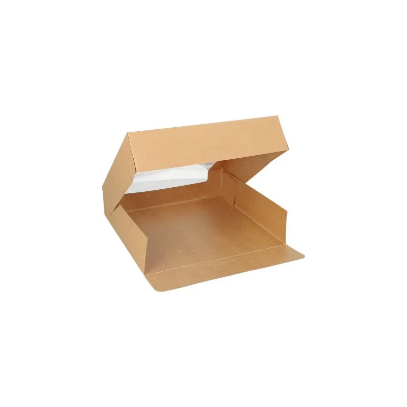 Cajas para Tarta 23 x 23 x 5,5 cm con ventana de PLA (25 unid/pack)
