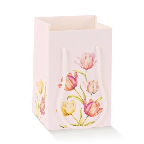 Borsina Shopperbox con Cordini Tulip 90 x 90 x 140 mm - 10 pezzi
