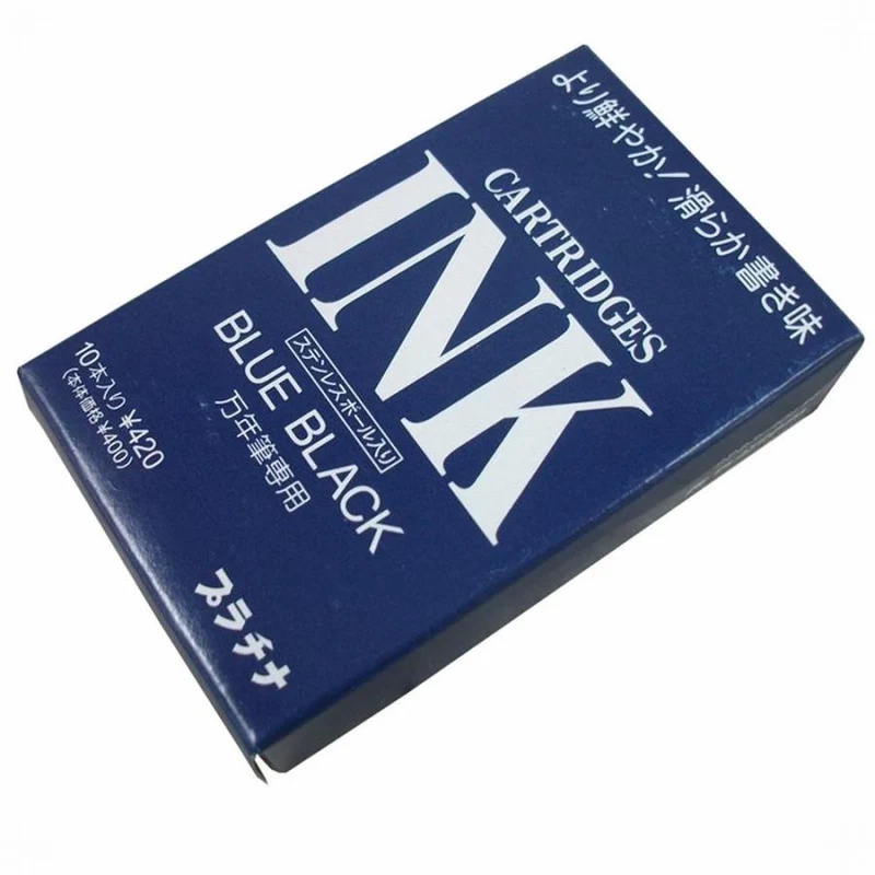 Penna stilografica Platinum cartuccia inchiostro blu nero 10 pezzi SPSQ-400#3