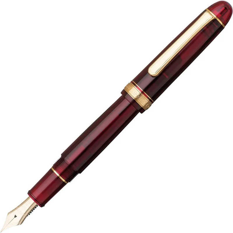 Penna stilografica in platino Century Burgundy Extra Thick PNB-15000#71-5
