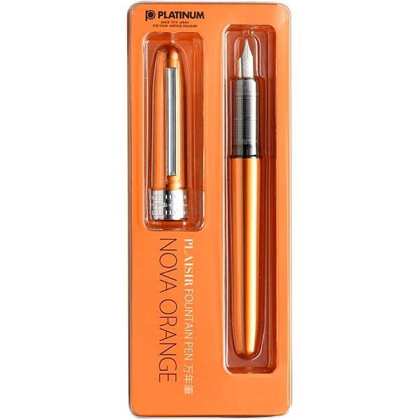 Penna stilografica Platinum Plasir G Pack Nova Orange Fine Point PGB-1000#25-2G