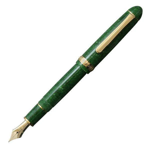 Penna stilografica in platino n. 3776 Celluloide Smeraldo Bold PTB-35000S n. 45-4