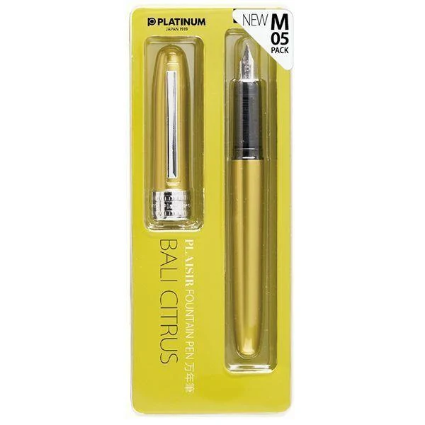 Penna stilografica Platinum Plasir G Pack Bali Citrus Medium PGB-1000#47-3G