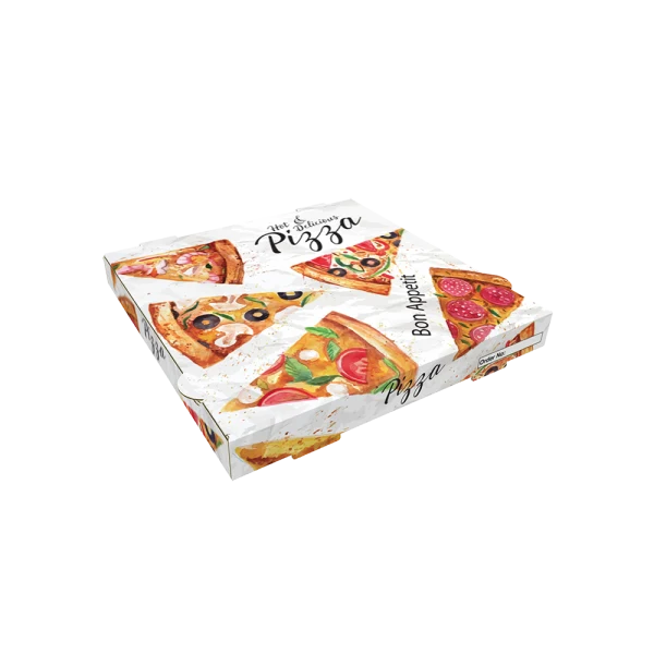 Caja Pizza Decorada 26x26x3,5cm (100 unidades)