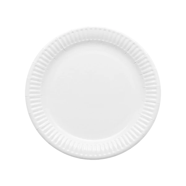 Plato Cartón Laminado Blanco 23 cm