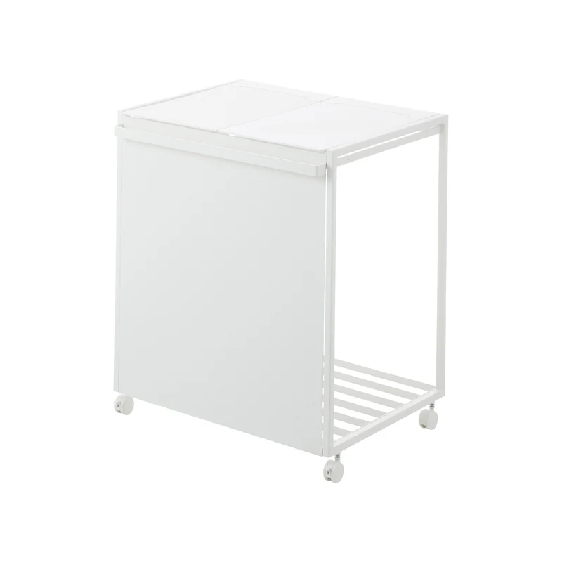 2-Compartment Trash Can with Casters