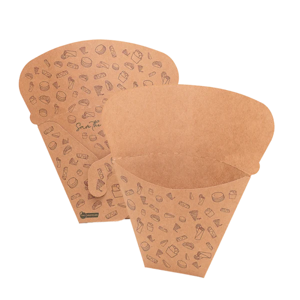 Cono Kraft para Crepes 14,5x19x6,5cm (500 unid/caja) (exclusivo online)