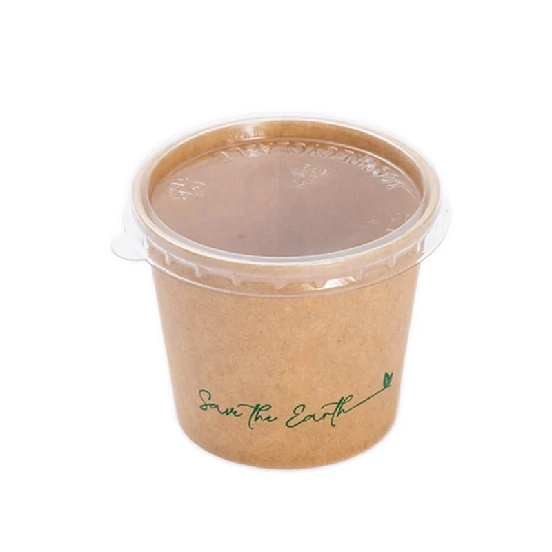 Salsera Cartón Kraft 120ml + Tapa rPet