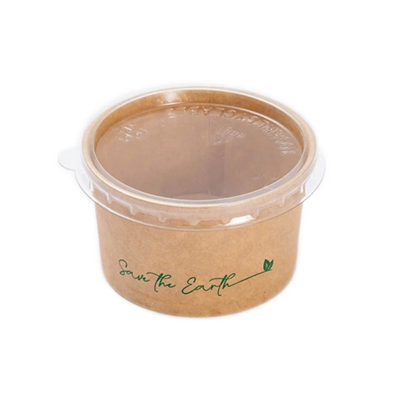 Salsera Cartón Kraft 90ml + Tapa rPet