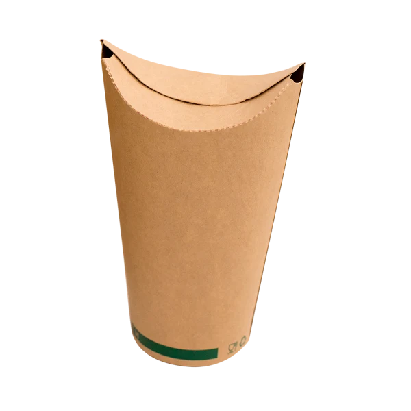 Vaso cerrado Kraft para Fritos 16*6cm (500 unid/caja) (exclusivo online)