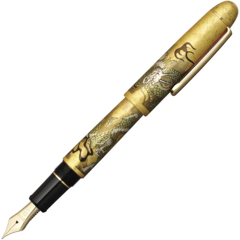 Penna stilografica in platino Century Kanazawa Foil Shoryu punta media PNB-35000H#57-3