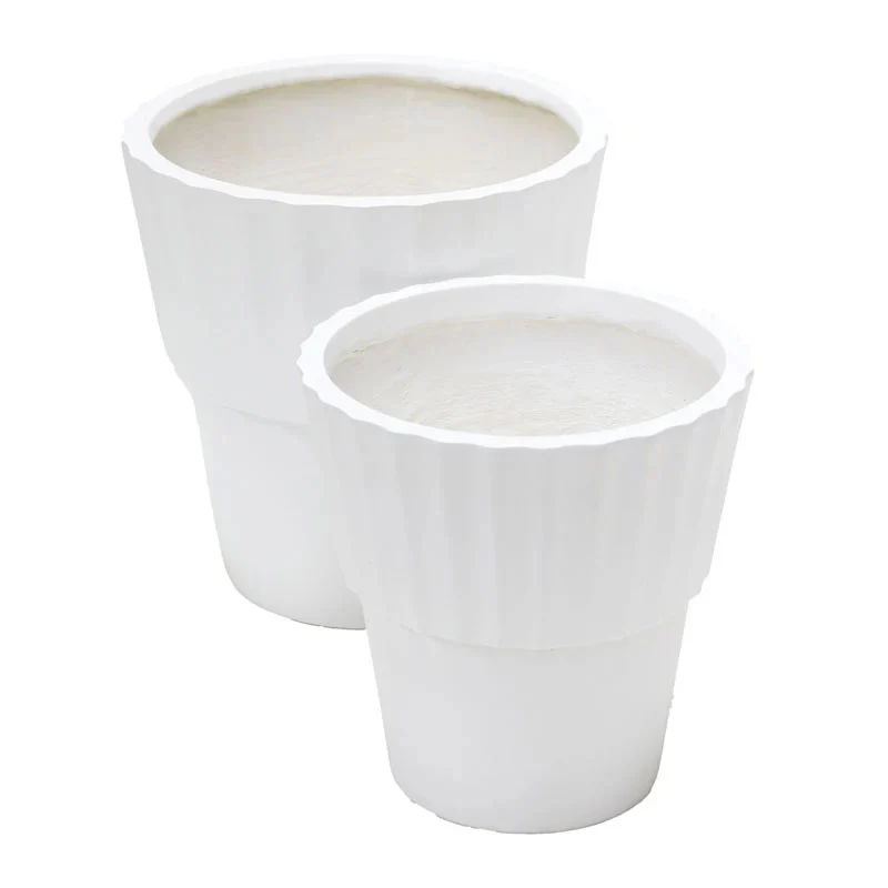 Vaso in PVC Bianco 32 x 32 cm
