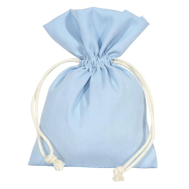 Sacchetto in Tessuto Anna Azzurro 10 x 14 cm - 10 pezzi