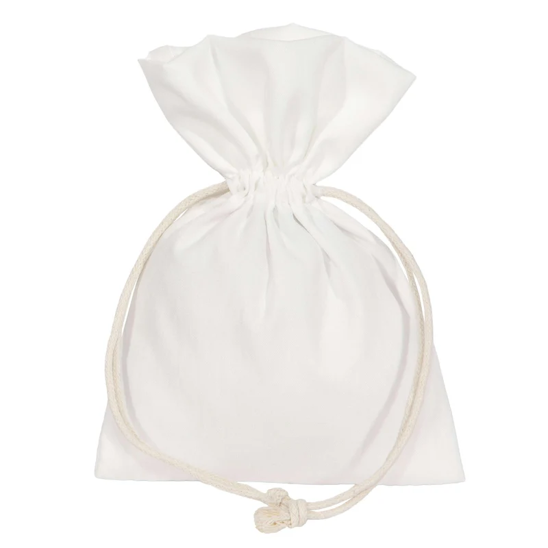 Sacchetto in Tessuto Anna Bianco 10 x 14 cm - 10 pezzi