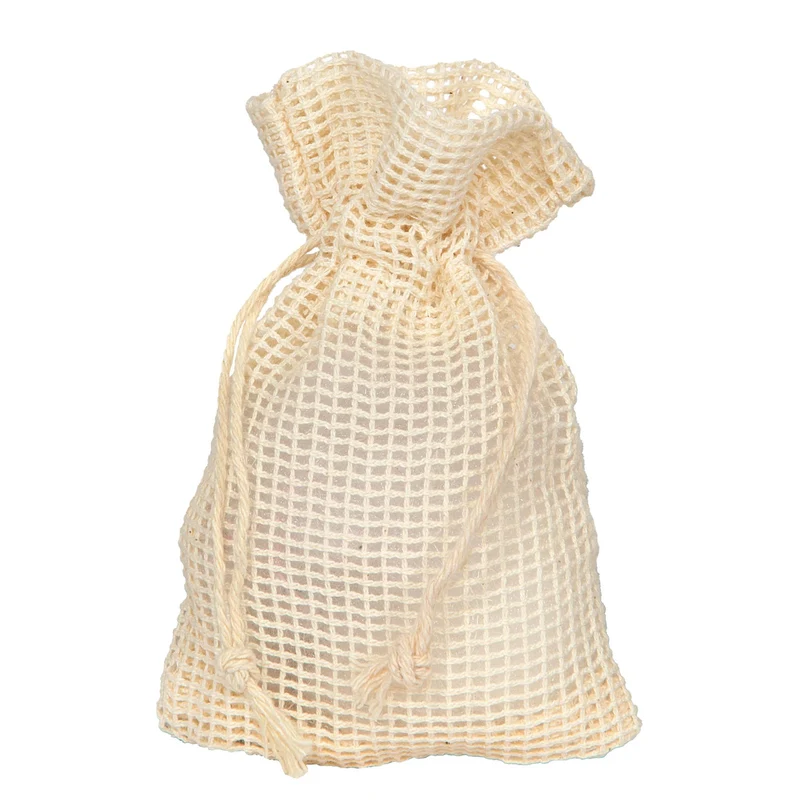 Sacchetto in Cotone Rete Avorio 9 x 13,5 cm - 10 pezzi