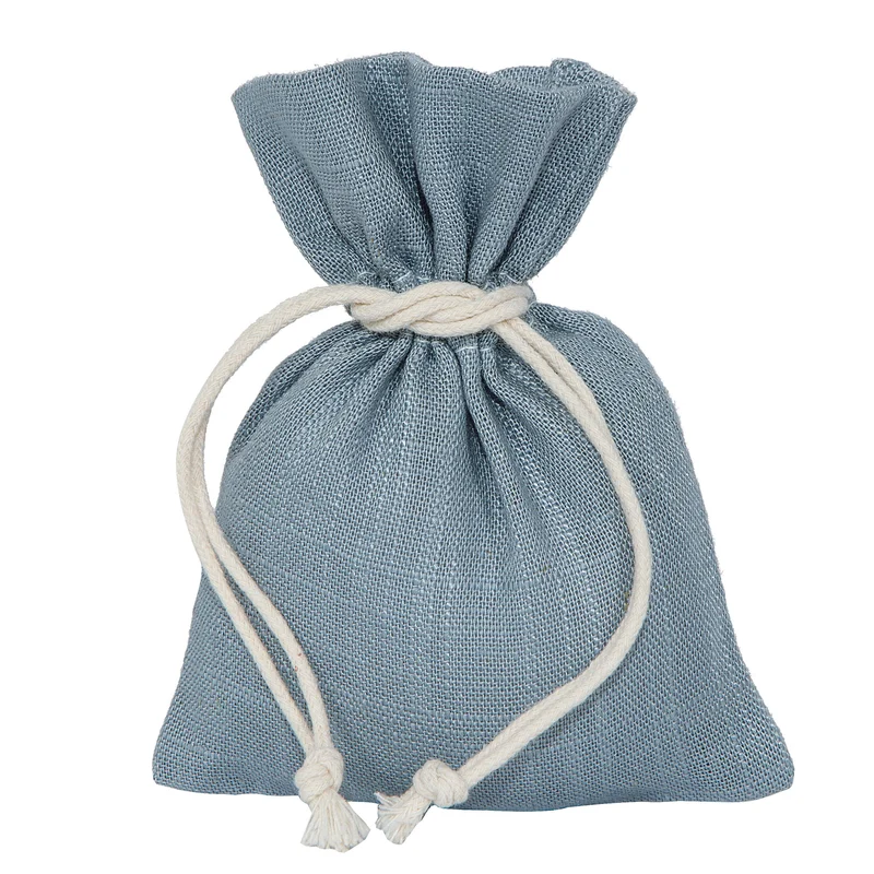 Sacchetto in Tessuto Adaline Azzurro 9 x 12 cm - 10 pezzi