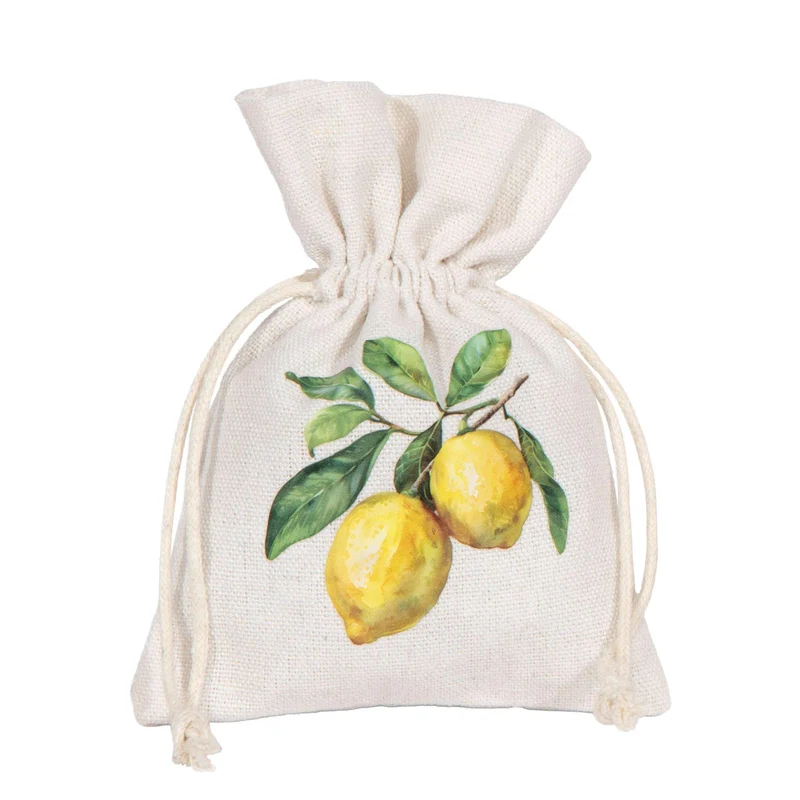 Sacchetto in Tessuto Limoni 10 x 14 cm - 10 pezzi