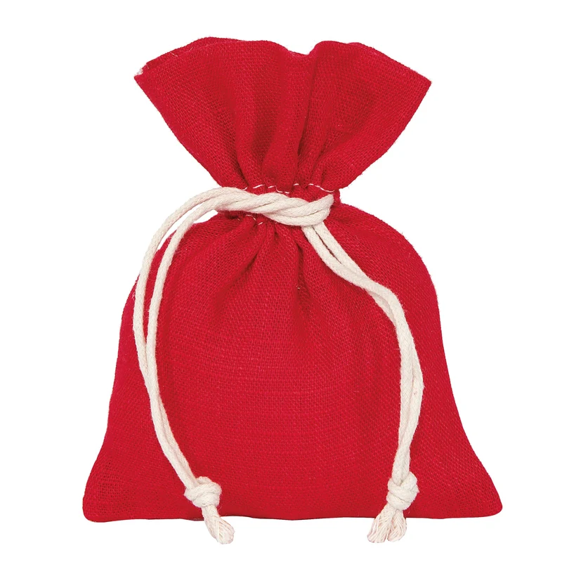 Sacchetto in Tessuto Adaline Rosso 9 x 12 cm - 10 pezzi