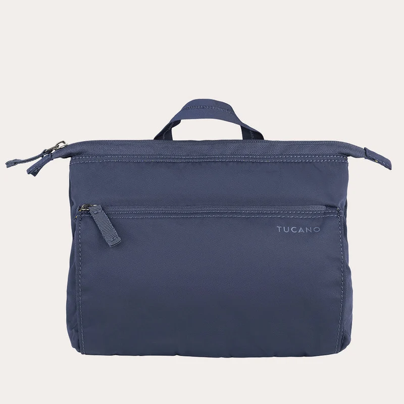 Beauty Case Tucano Ordine Medium in Tessuto Riciclato Blu