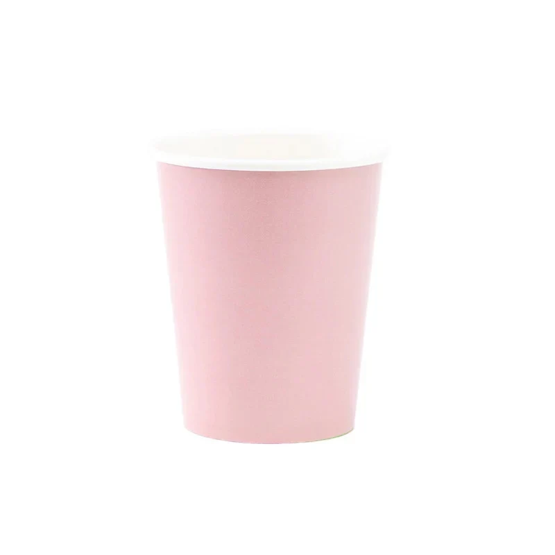 Bicchieri in Carta Biocompostabile Rosa 250 cc - 8 pezzi