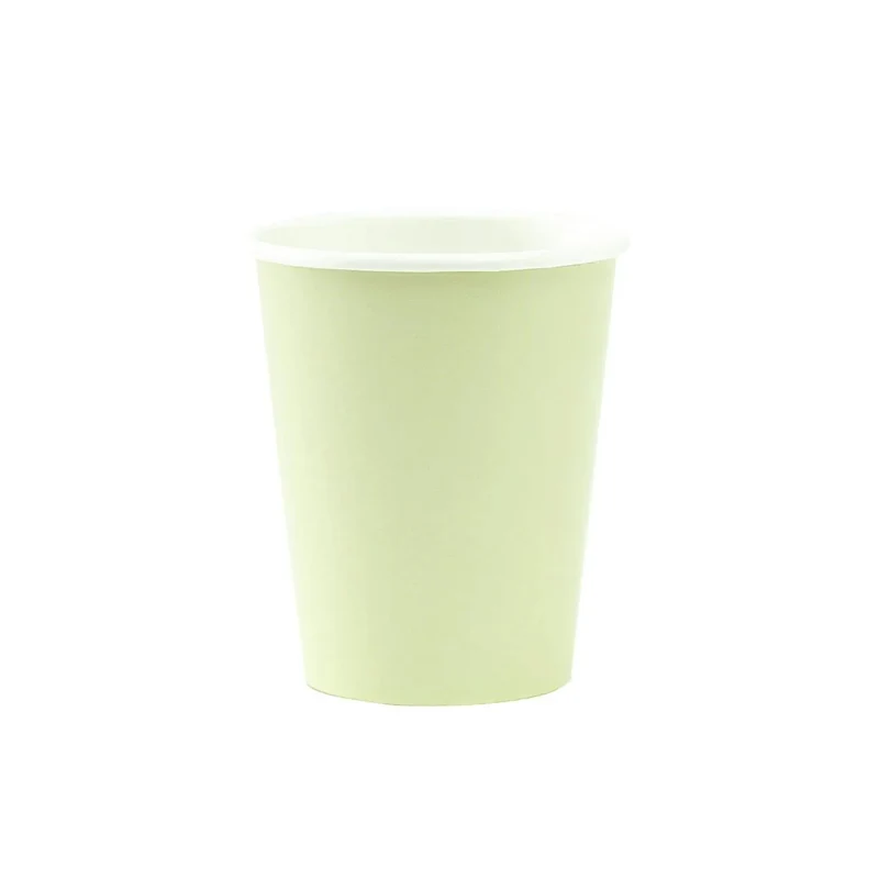 Bicchieri in Carta Biocompostabile Verde Salvia 250 cc - 8 pezzi