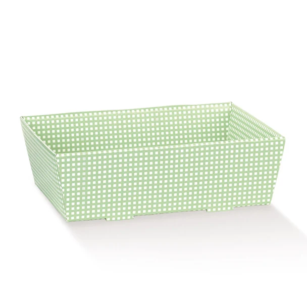 Vassoio Conico a Quadretti Verde 290 x 210 x 90 mm