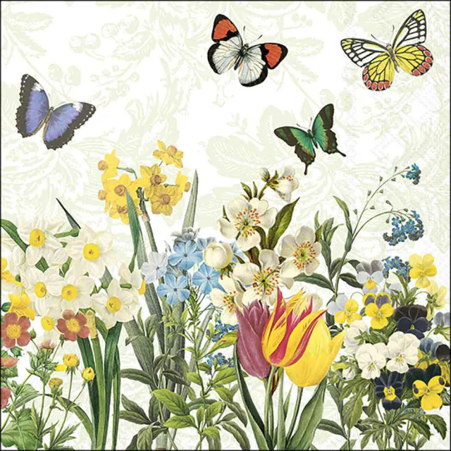Tovaglioli in Carta FSC a 3 Veli 33 x 33 cm Spring Bloomers - 20 pezzi
