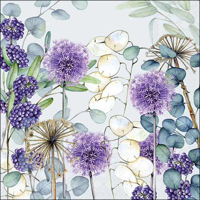 Tovaglioli in Carta FSC a 3 Veli 33 x 33 cm Lunaria Green - 20 pezzi