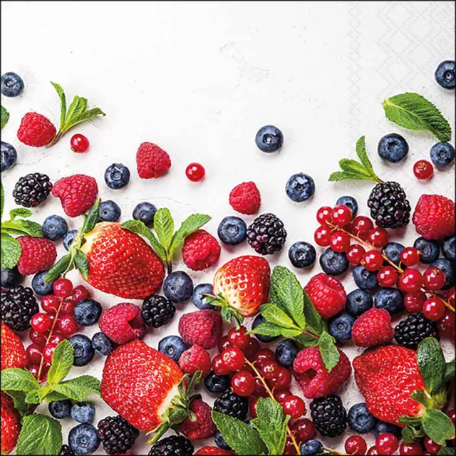 Tovaglioli in Carta FSC a 3 Veli 33 x 33 cm Forest Fruit - 20 pezzi