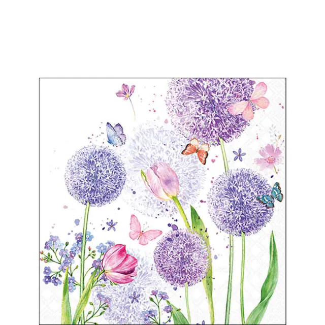 Tovaglioli in Carta FSC a 3 Veli 25 x 25 cm Flower Beauty - 20 pezzi
