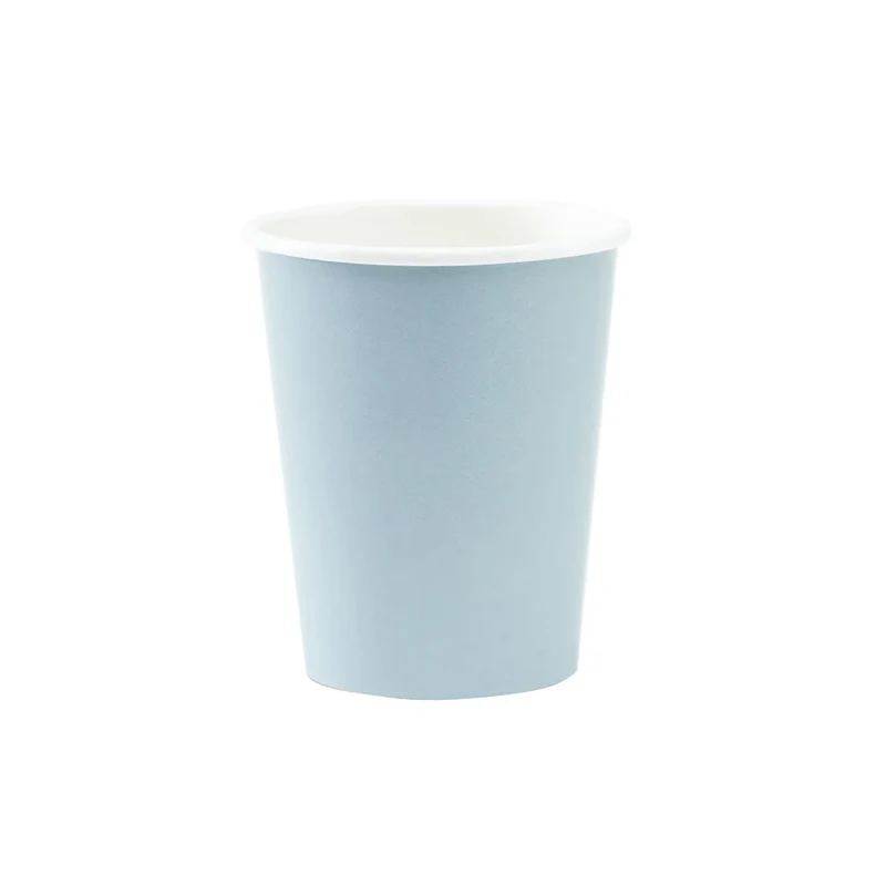 Bicchieri in Carta Biocompostabili Blu Fiordaliso 250 cc - 8 pezzi