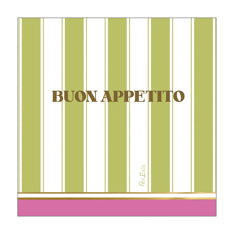 Tovaglioli in Carta Buon Appetito 33 x 33 cm - 16 pezzi
