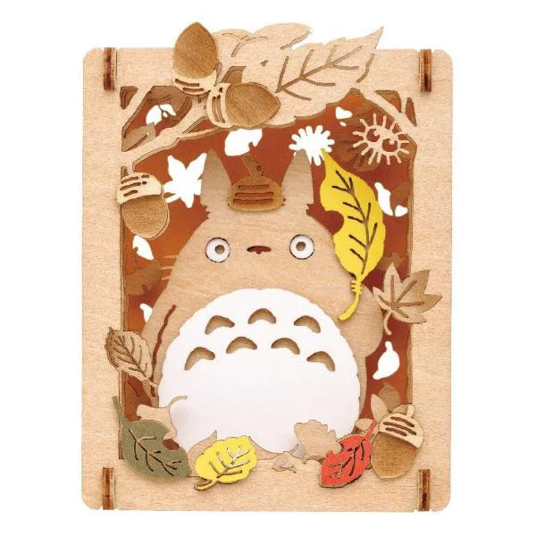 Teatro di carta in stile legno Il mio vicino Totoro PT-W01X Luce del sole autunnale attraverso gli alberi Ensky