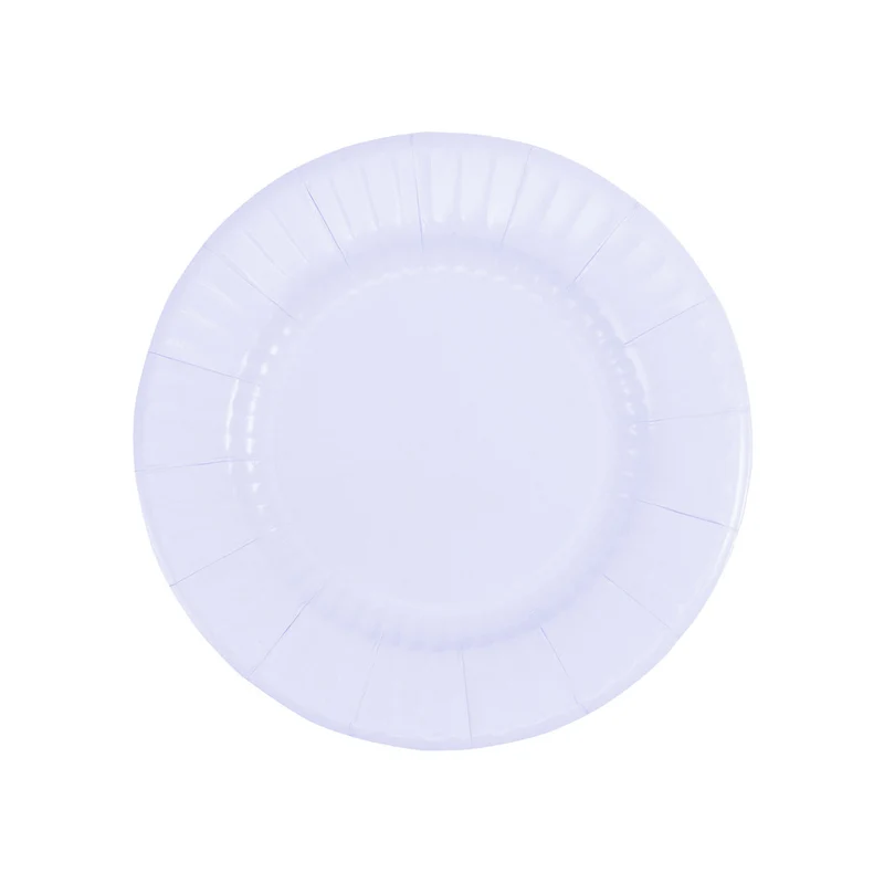 Piatti Round in Carta Lilla 21 cm - 8 pezzi