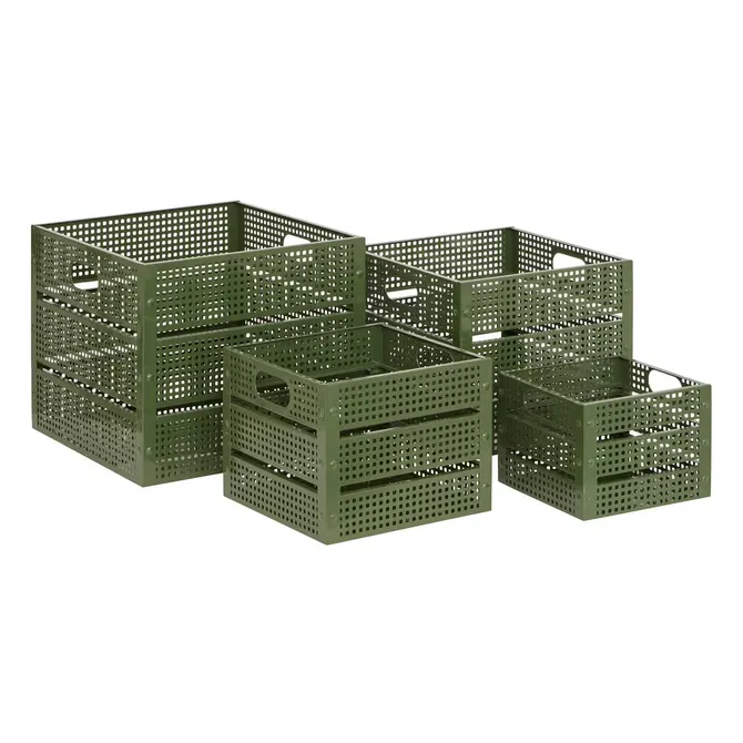 Cassetta Azae in Metallo Verde 35 x 35 x 30 cm