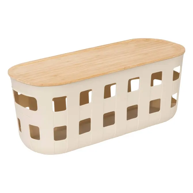 Cesto Porta Biancheria Harmony Slim in PP Avorio 5,65 lt