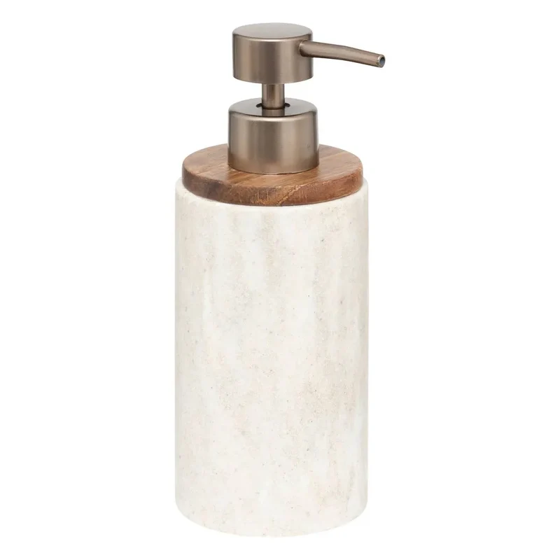 Dispenser Sapone Liquido Como ad Effetto Marmo 7 x 19 cm
