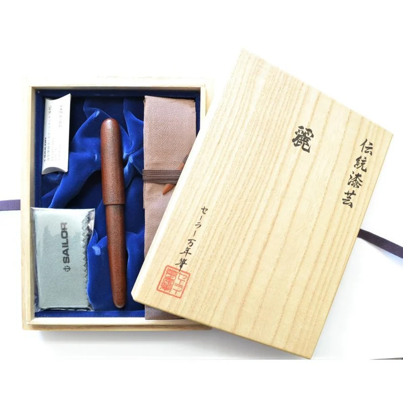 Penna stilografica Sailor Traditional Lacquer Art Rei Tsugaru Rust Penna stilografica Media M 10-8055-420