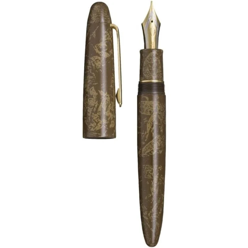 Penna stilografica Sailor Traditional Lacquer Art Penna stilografica Iromiyabi Bunjin Tea Medium 10-1600-480