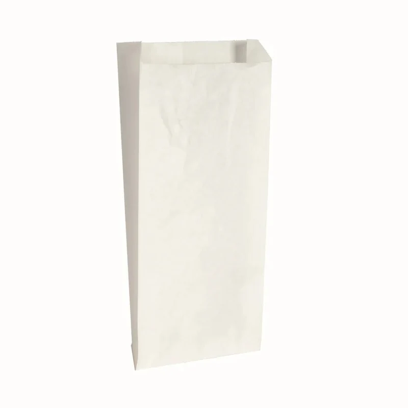 Sacchetti Kraft Bianco 8 x 16+2,5 cm - 100 pezzi