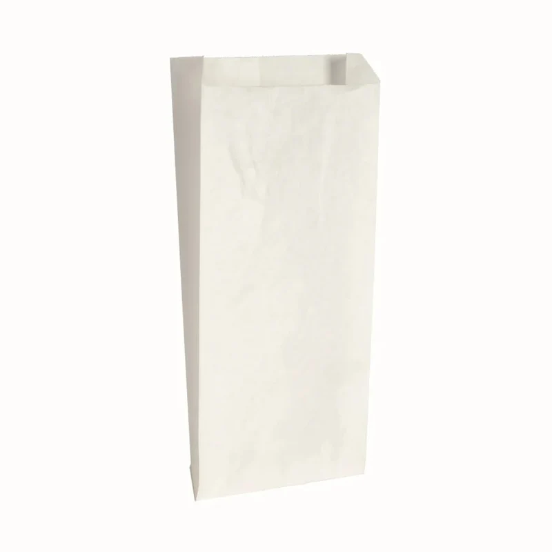 Sacchetti Kraft Bianco con Soffietto 7 x 14 cm - 100 pezzi