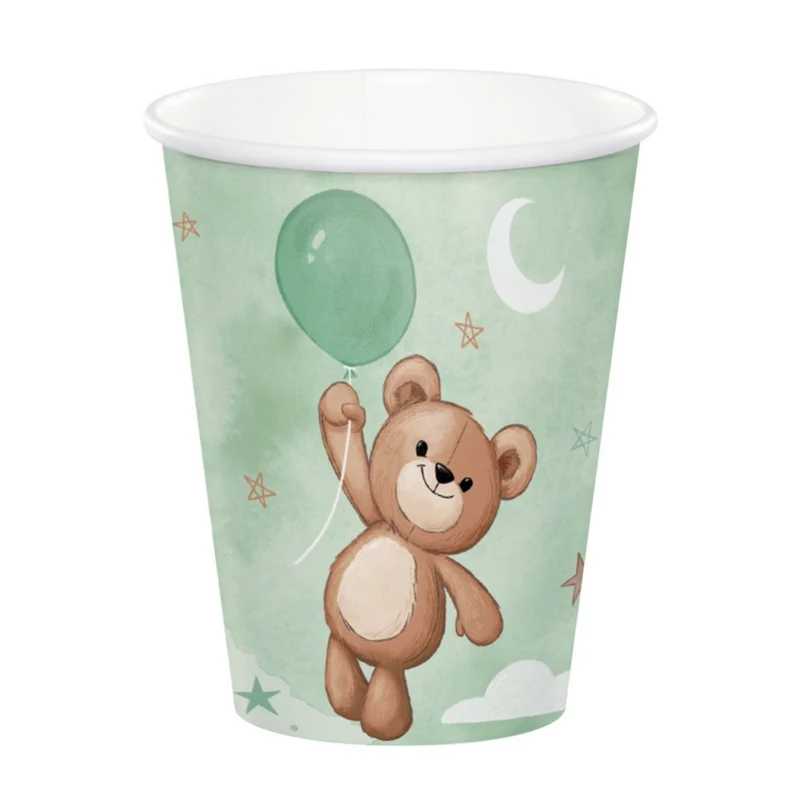 Bicchiere in Carta Teddy Bear 266 ml - 8 pezzi