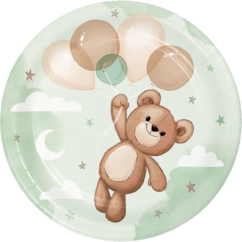 Piatto in Carta Teddy Bear 18 cm - 8 pezzi