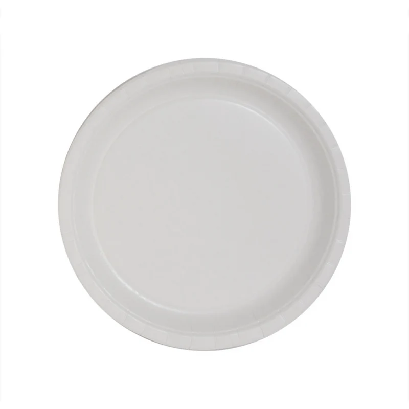 Piatti in Carta Riciclabile Bianco 18 cm - 100 pezzi